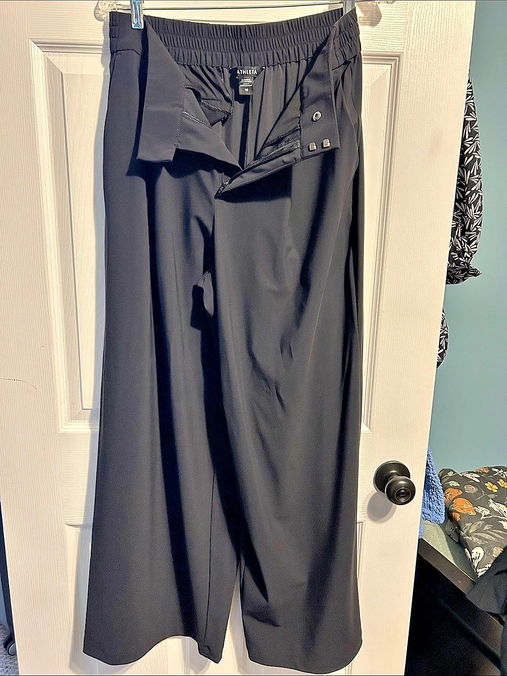 Athleta Pinnacle High Rise Wide Leg Pant Black Medium